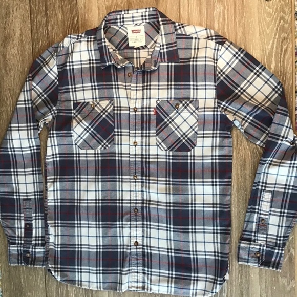 Levi’s Mens Plaid Button Down Shirt - Picture 3 of 4